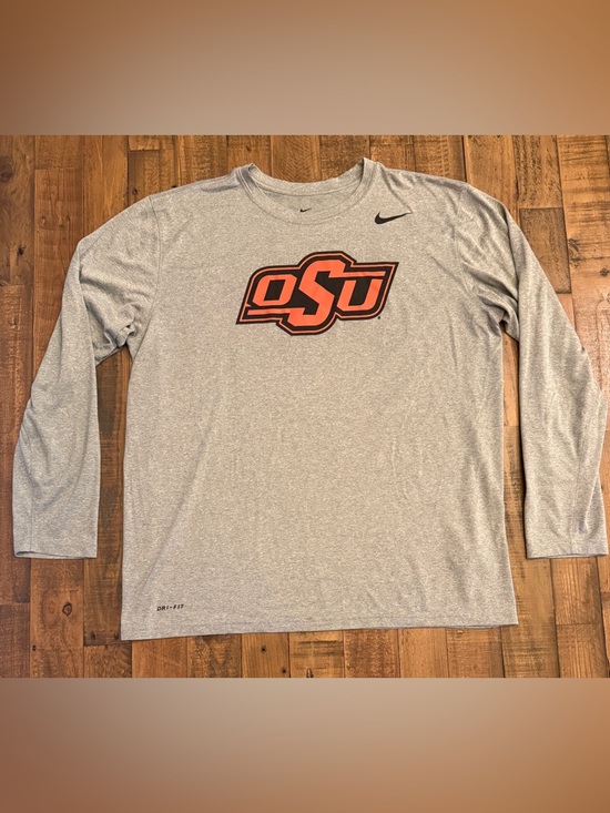 Nike Other - Nike Gray Long-Sleeve Dri-FIT Tee with Orange OSU Logo XL